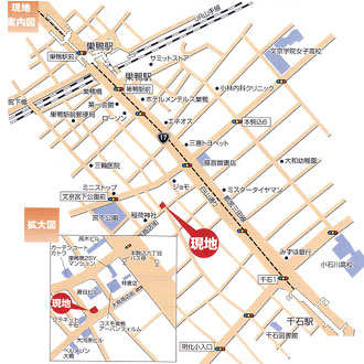 「新築デザイナーズ千石」（東京都文京区千石４丁目）地図｜東京都心の投資用ビル・マンション・アパート等事業用物件の株式会社アライブ