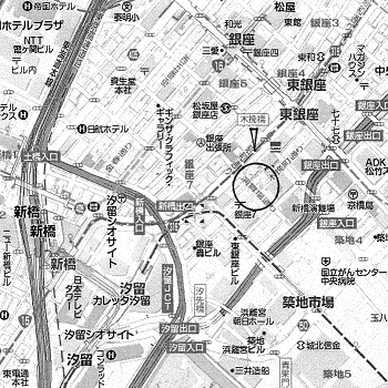 「銀座７丁目マンション」（中央区銀座７）地図｜東京都心の投資用ビル・マンション・アパート・土地等事業用物件の株式会社アライブ